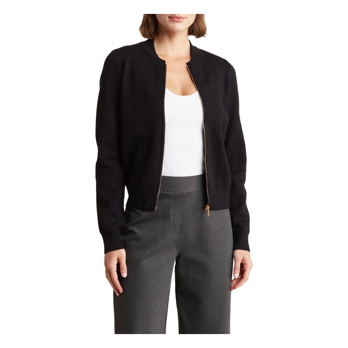 2026-05-07 - By Design - Jenny Double Knit Bomber Jacket